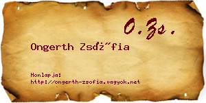 Ongerth Zsófia névjegykártya